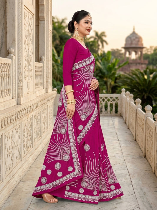 Pure Cotton Saree for Women Soft Lightweight Printed Daily Wear Traditional Casual Office Wear Saree