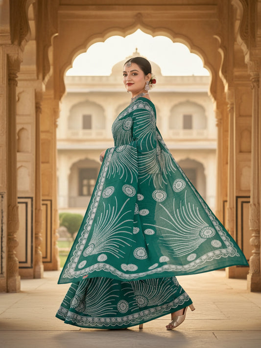 Pure Cotton Saree for Women Soft Lightweight Printed Daily Wear Traditional Casual Office Wear Saree