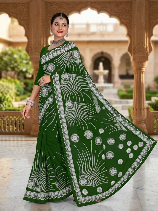 Pure Cotton Saree for Women Soft Lightweight Printed Daily Wear Traditional Casual Office Wear Saree