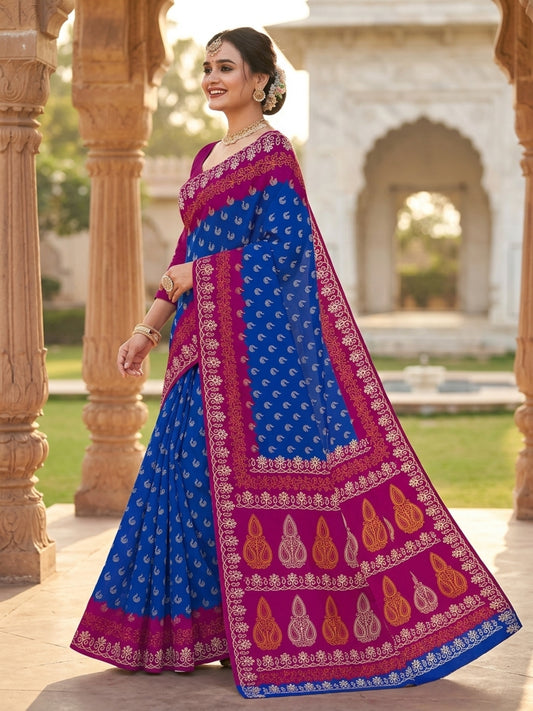Pure Cotton Saree for Women Soft Lightweight Printed Daily Wear Traditional Casual Office Wear Saree