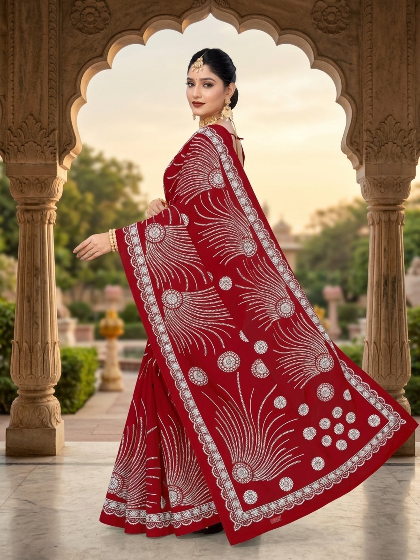 Pure Cotton Saree for Women Soft Lightweight Printed Daily Wear Traditional Casual Office Wear Saree