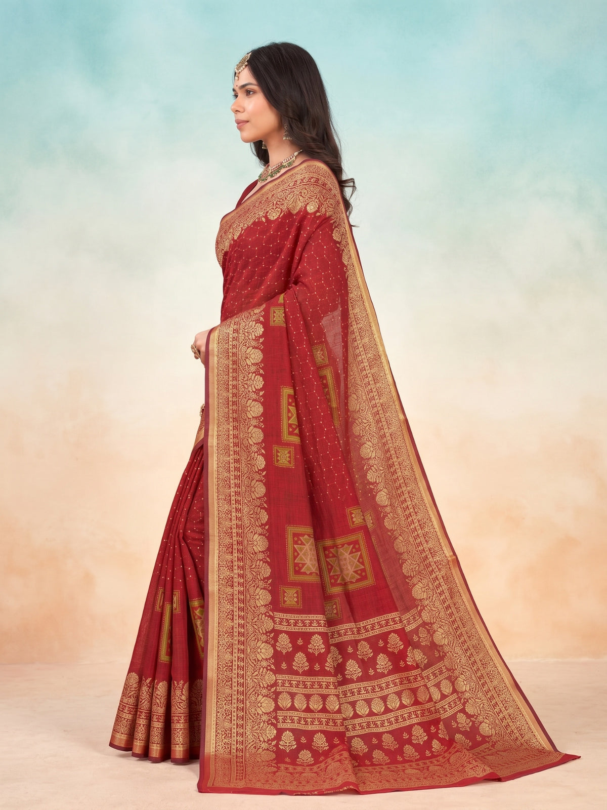 Kanishka Wedding Red Saree