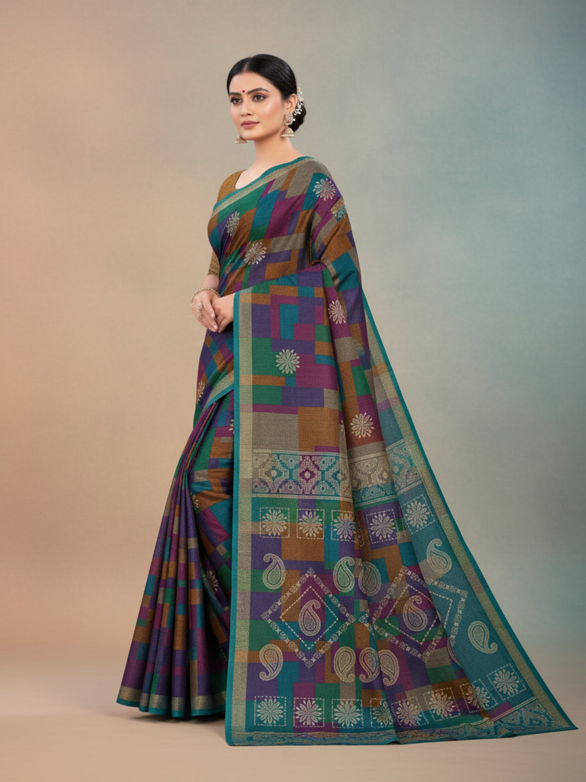 Matka Masleen Cotton Printed Saree