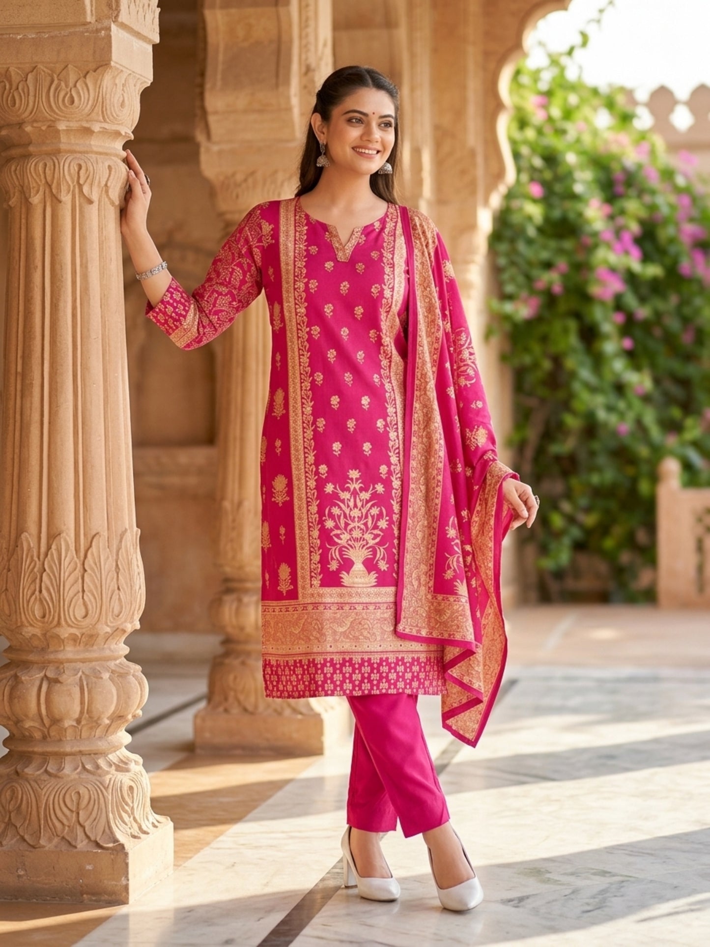 Scarlet Women Floral Printed Salwar Suit Set | Ank