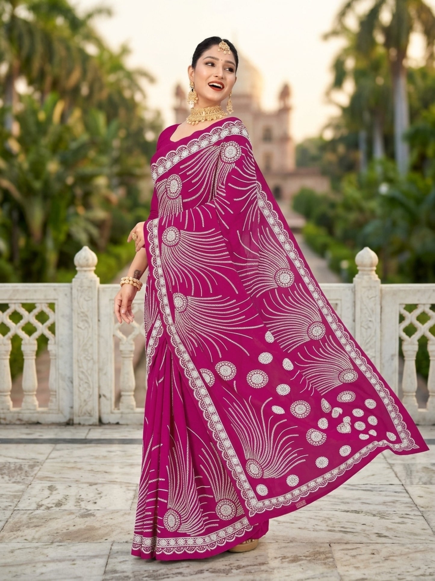 Pure Cotton Saree for Women Soft Lightweight Printed Daily Wear Traditional Casual Office Wear Saree