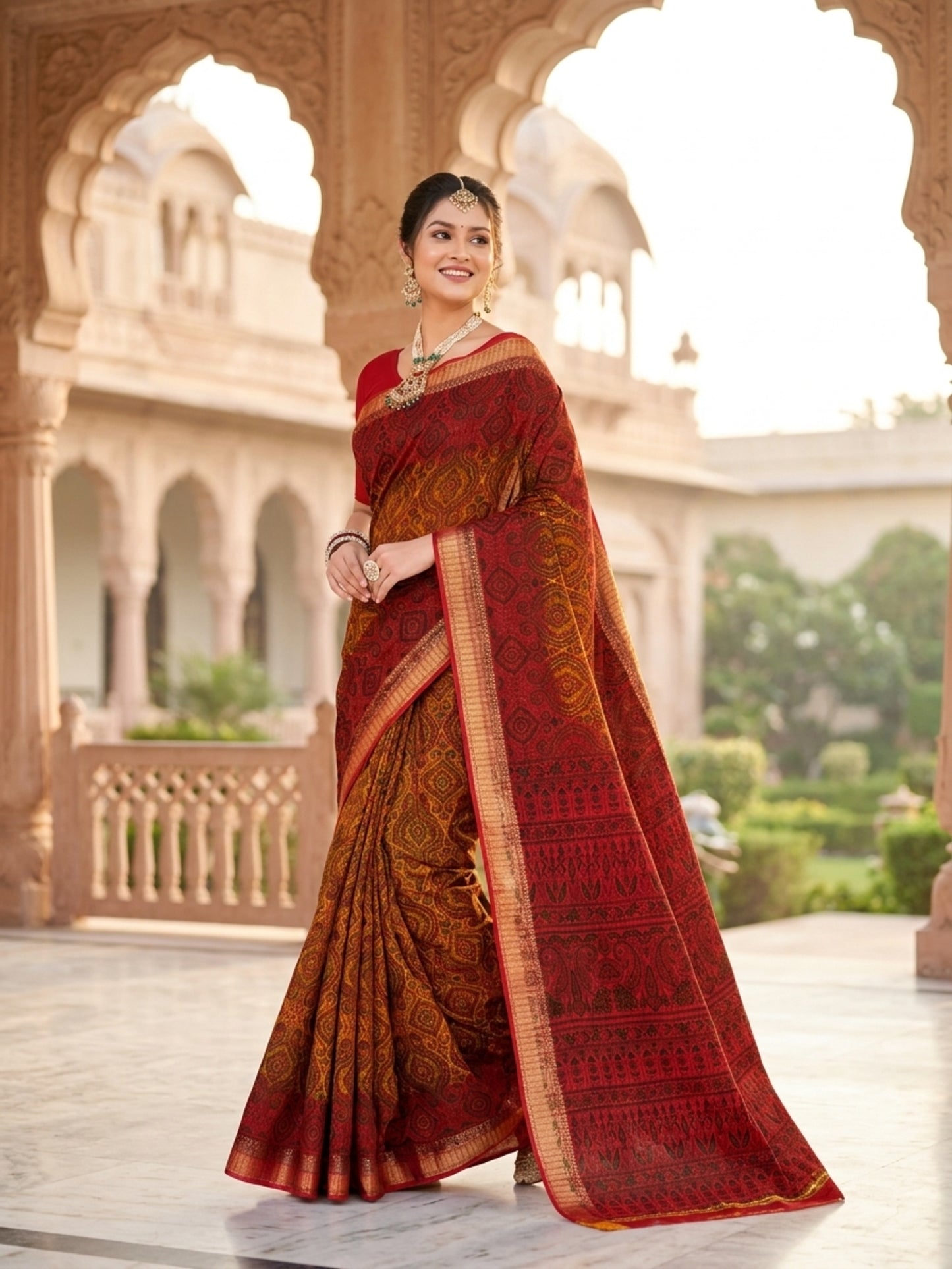 Pure Cotton Saree for Women Soft Lightweight Printed Daily Wear Traditional Casual Office Wear Saree