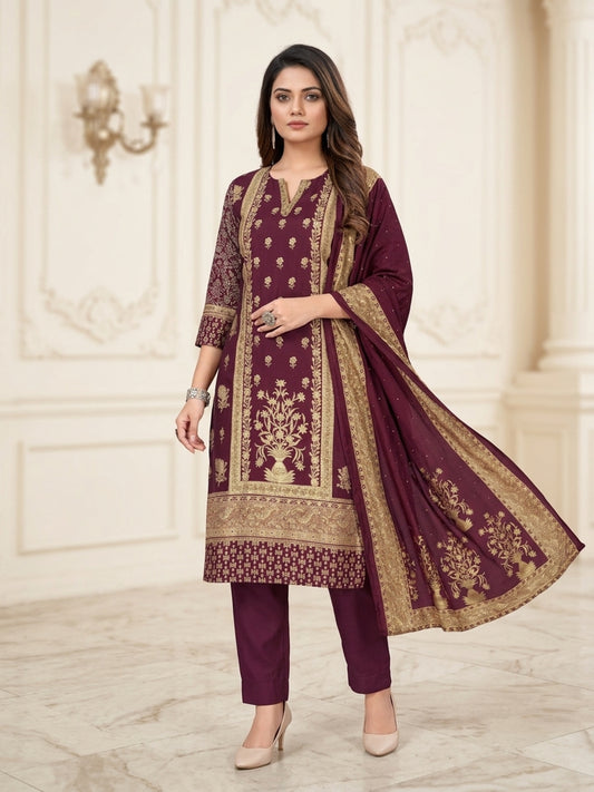 Scarlet Women Floral Printed Salwar Suit Set | Ank