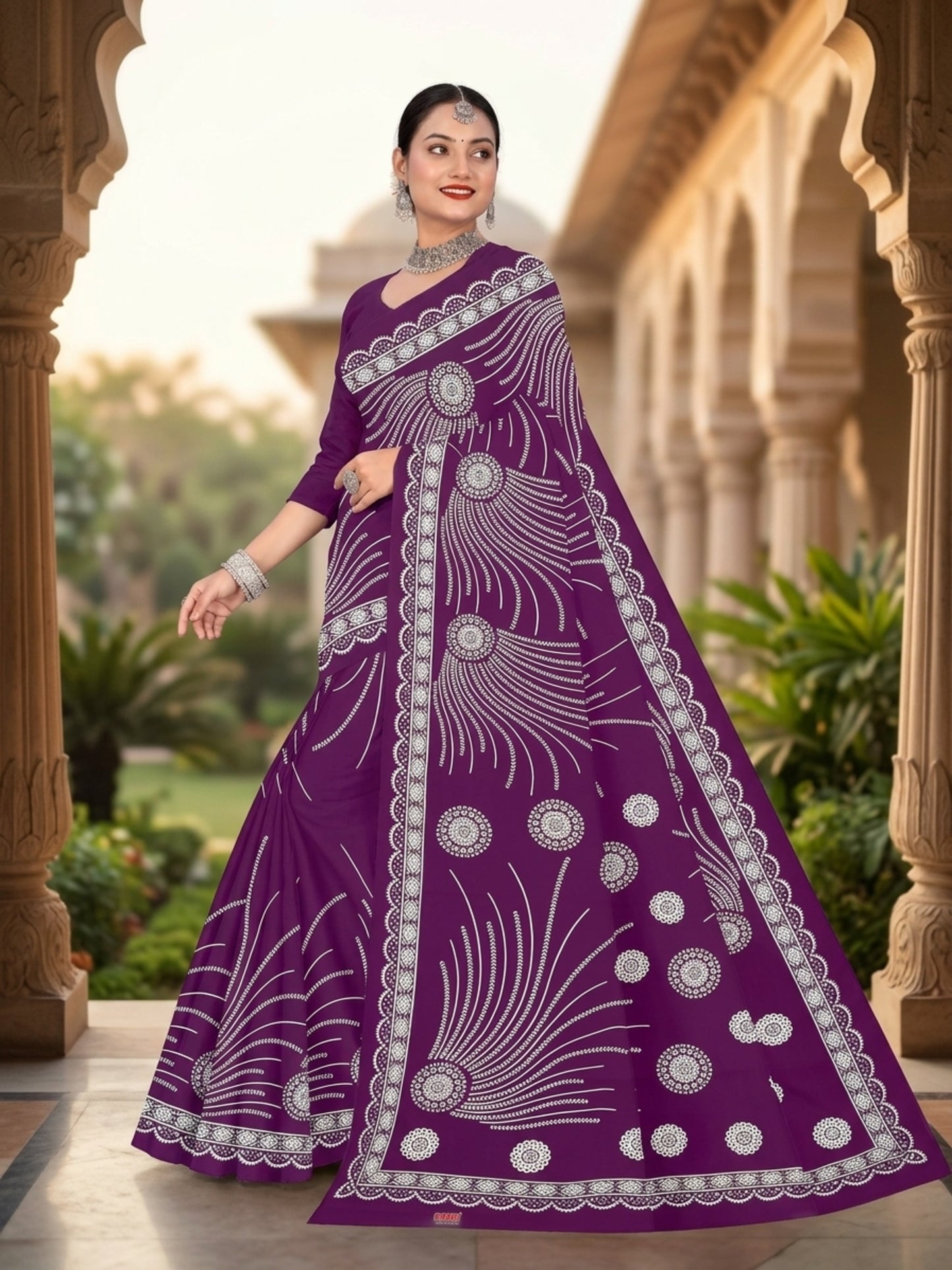 Pure Cotton Saree for Women Soft Lightweight Printed Daily Wear Traditional Casual Office Wear Saree