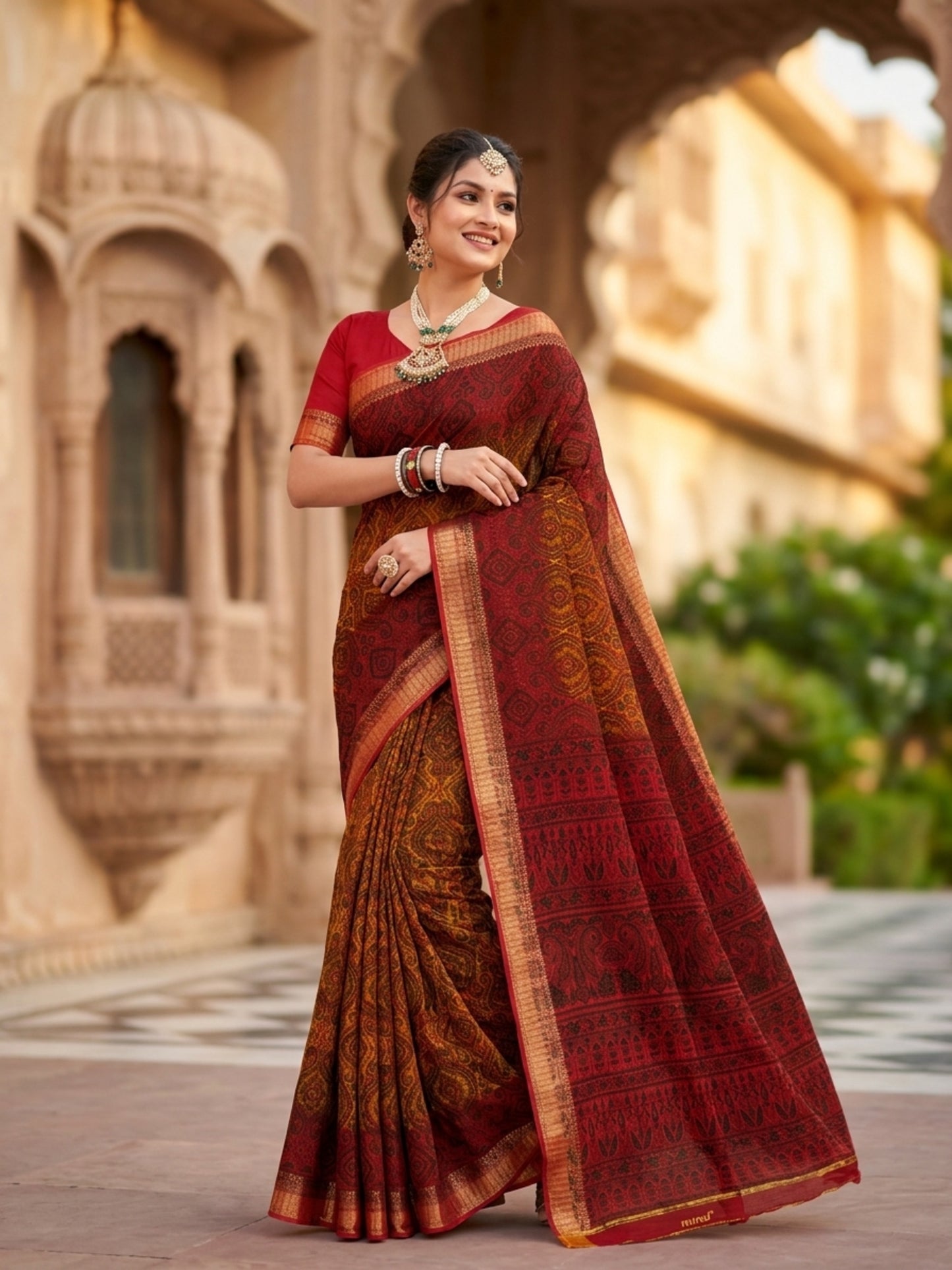 Pure Cotton Saree for Women Soft Lightweight Printed Daily Wear Traditional Casual Office Wear Saree