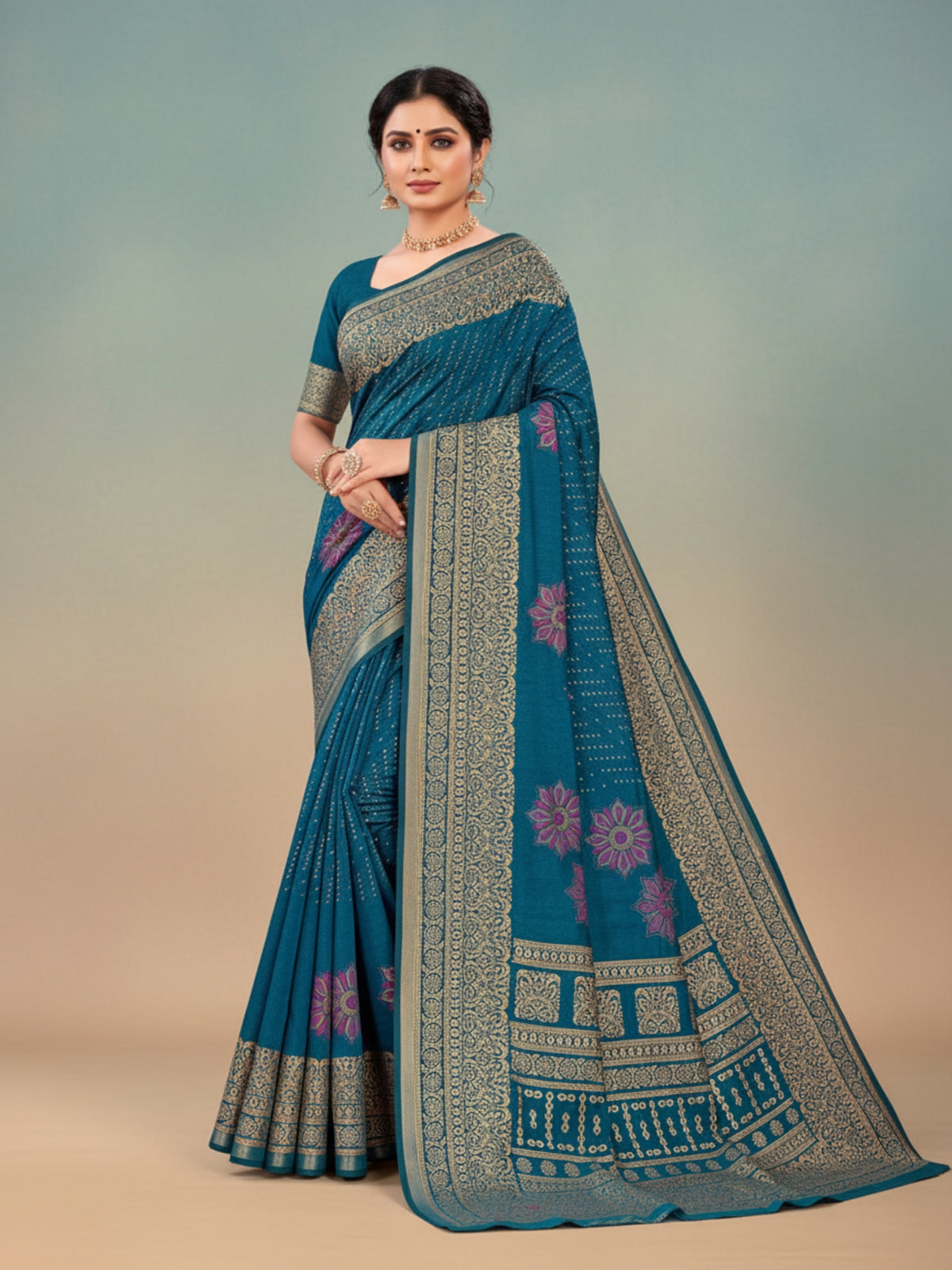 Kanishka Wedding Blue Saree