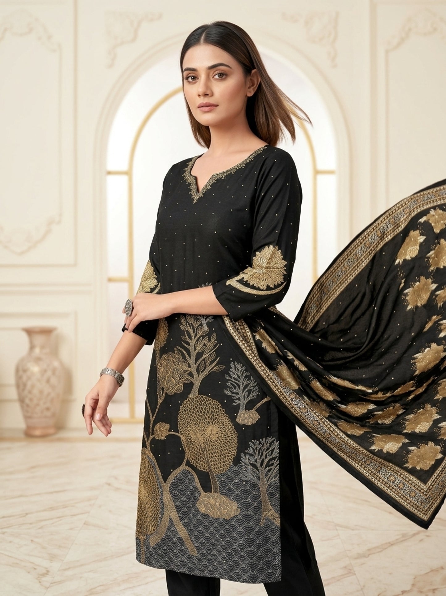 Scarlet Women Floral Printed Salwar Suit Set | Ank