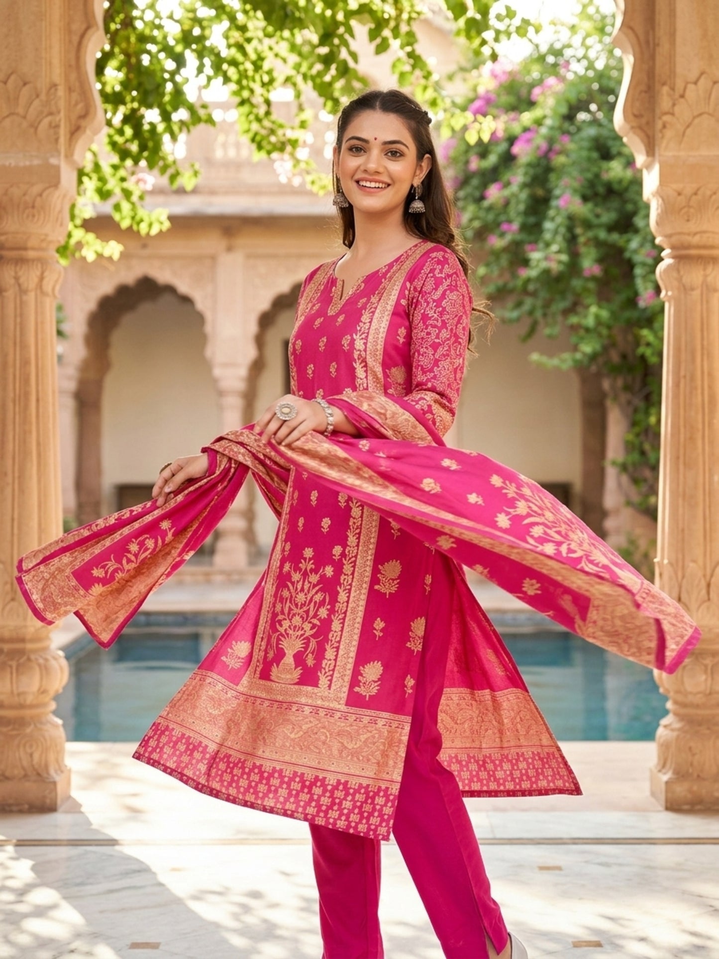 Scarlet Women Floral Printed Salwar Suit Set | Ank