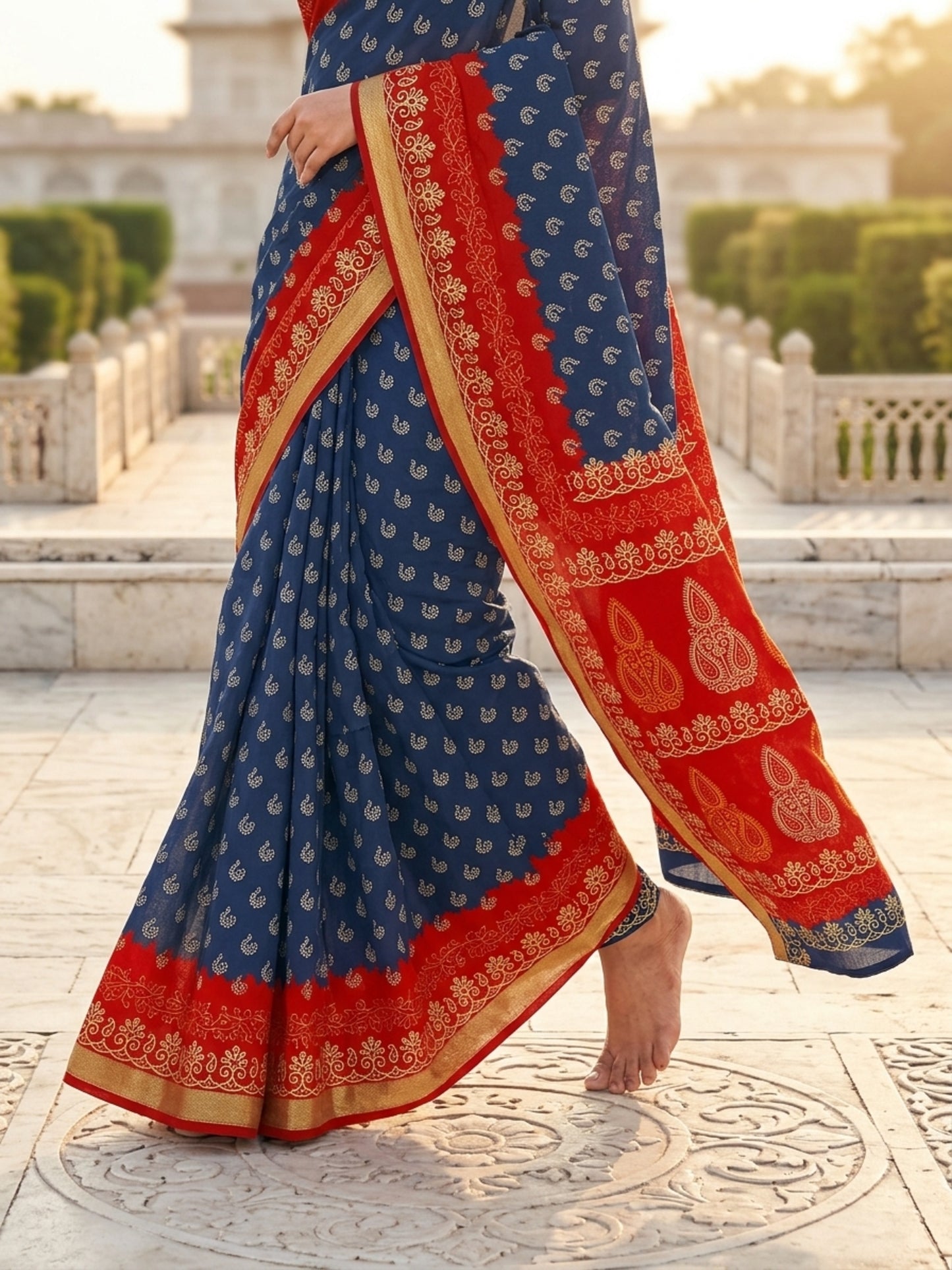 Pure Cotton Saree for Women Soft Lightweight Printed Daily Wear Traditional Casual Office Wear Saree