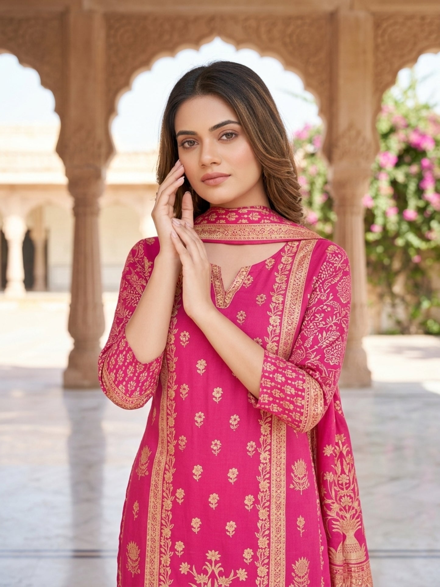Scarlet Women Floral Printed Salwar Suit Set | Ank