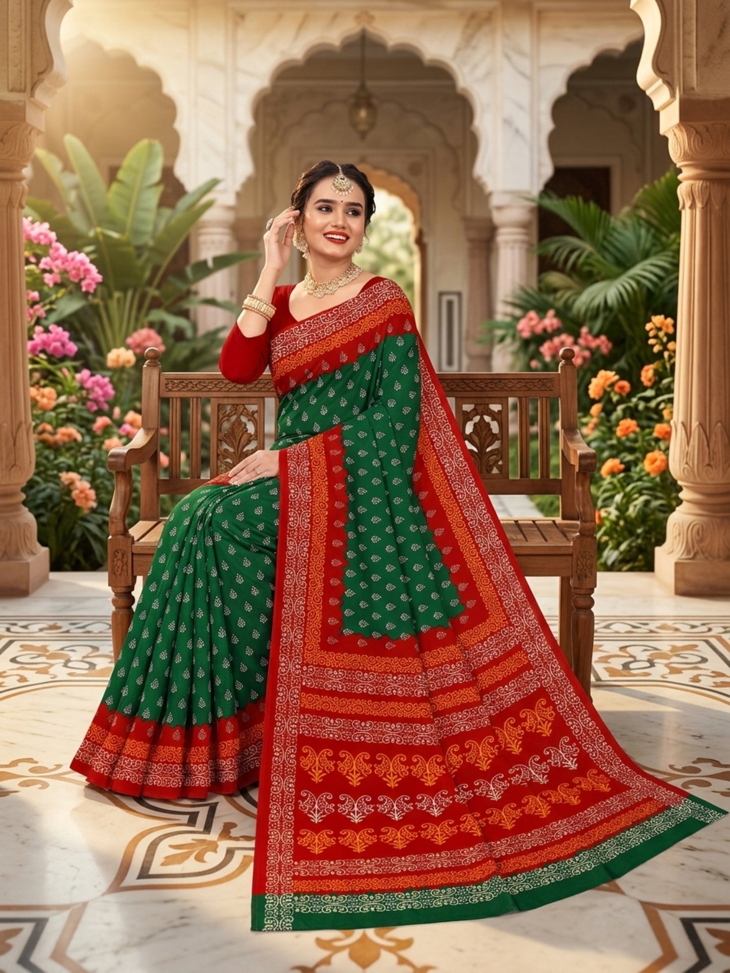 Pure Cotton Saree for Women Soft Lightweight Printed Daily Wear Traditional Casual Office Wear Saree