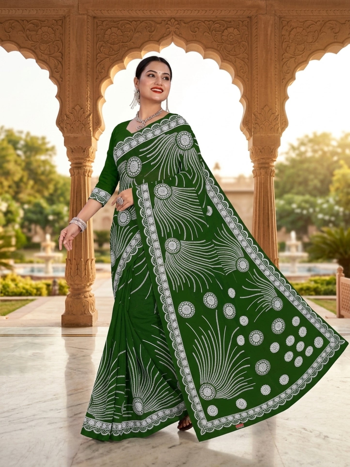 Pure Cotton Saree for Women Soft Lightweight Printed Daily Wear Traditional Casual Office Wear Saree