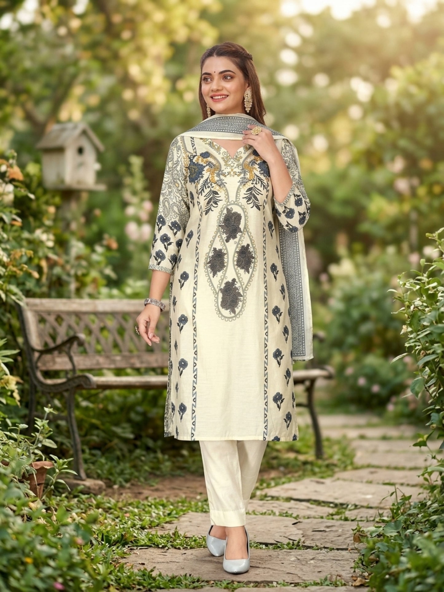 Scarlet Women Floral Printed Salwar Suit Set | Ank