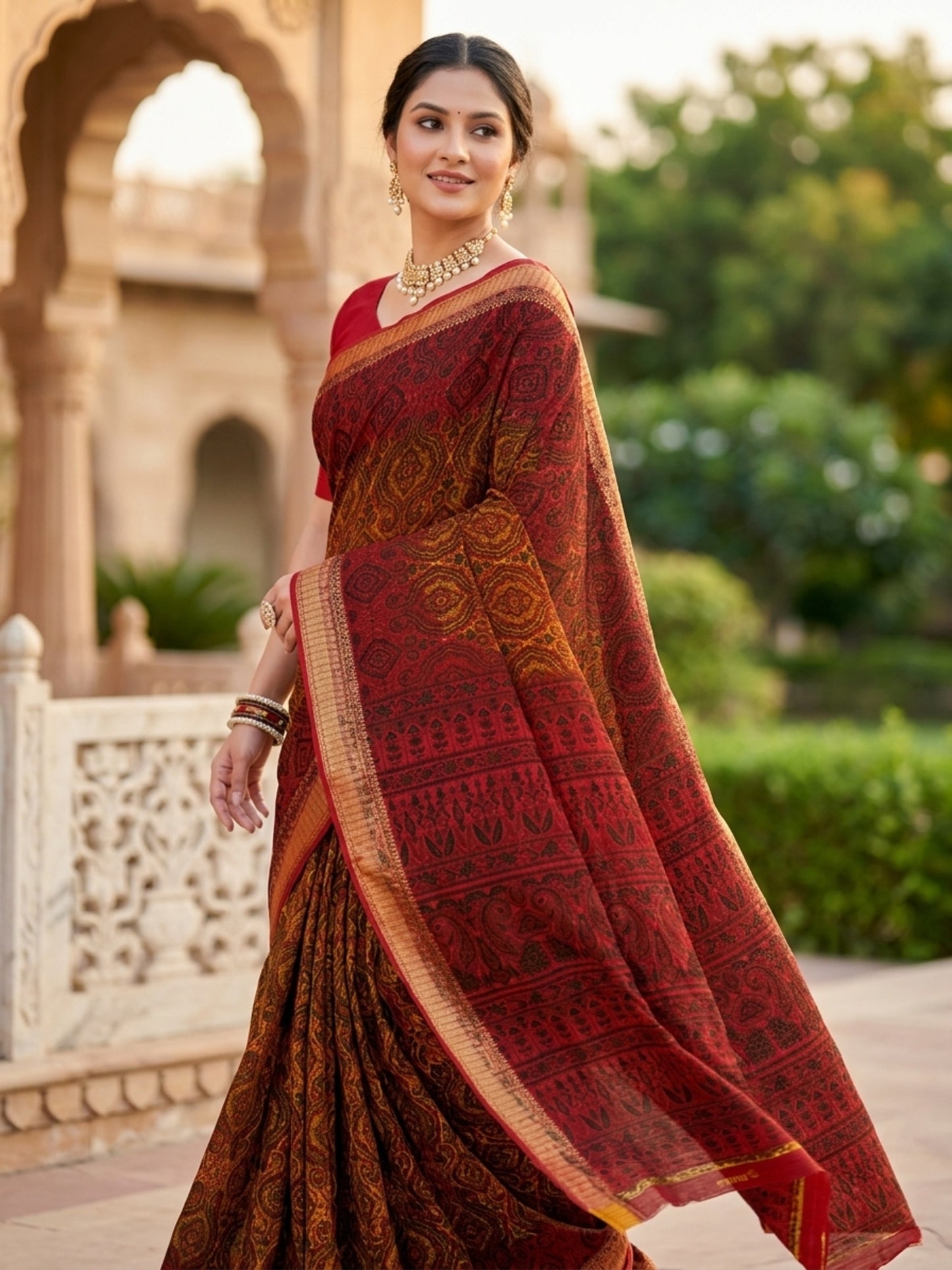 Pure Cotton Saree for Women Soft Lightweight Printed Daily Wear Traditional Casual Office Wear Saree