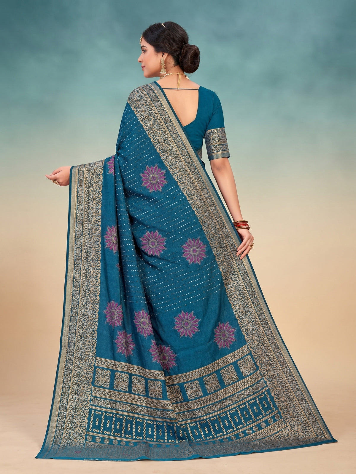 Kanishka Wedding Blue Saree