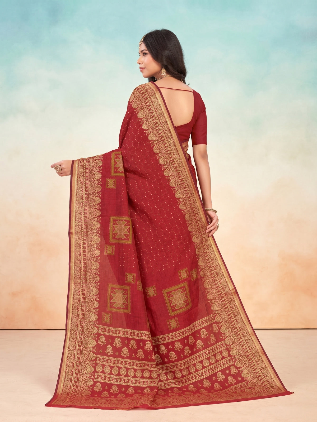 Kanishka Wedding Red Saree
