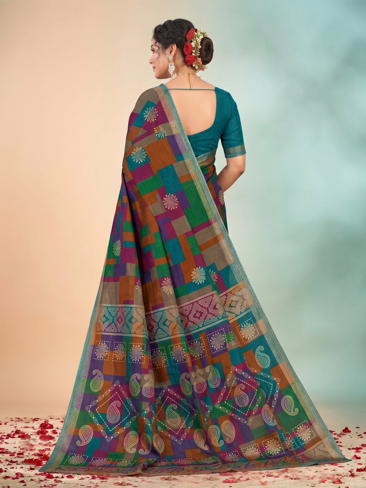Matka Masleen Cotton Printed Saree