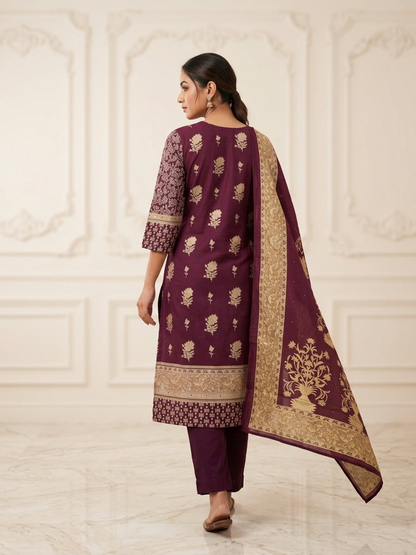 Scarlet Women Floral Printed Salwar Suit Set | Ank