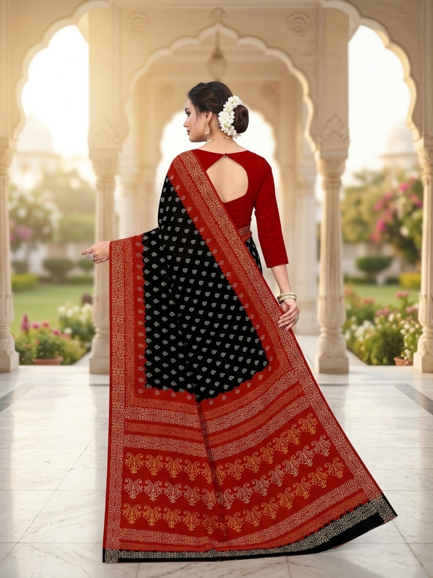 Pure Cotton Saree for Women Soft Lightweight Printed Daily Wear Traditional Casual Office Wear Saree