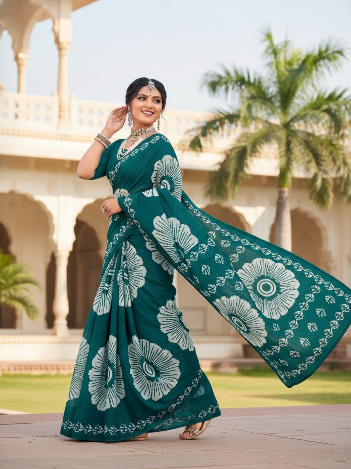 Pure Cotton Saree for Women Soft Lightweight Printed Daily Wear Traditional Casual Office Wear Saree