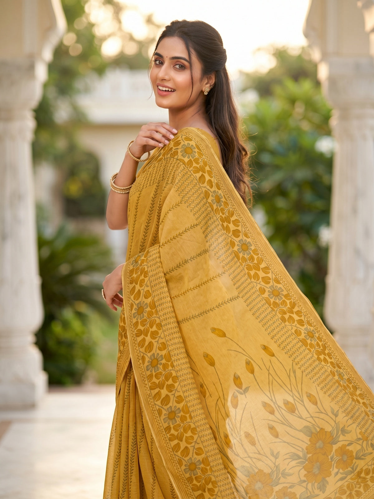 Pure Cotton Saree for Women Soft Lightweight Printed Daily Wear Traditional Casual Office Wear Saree