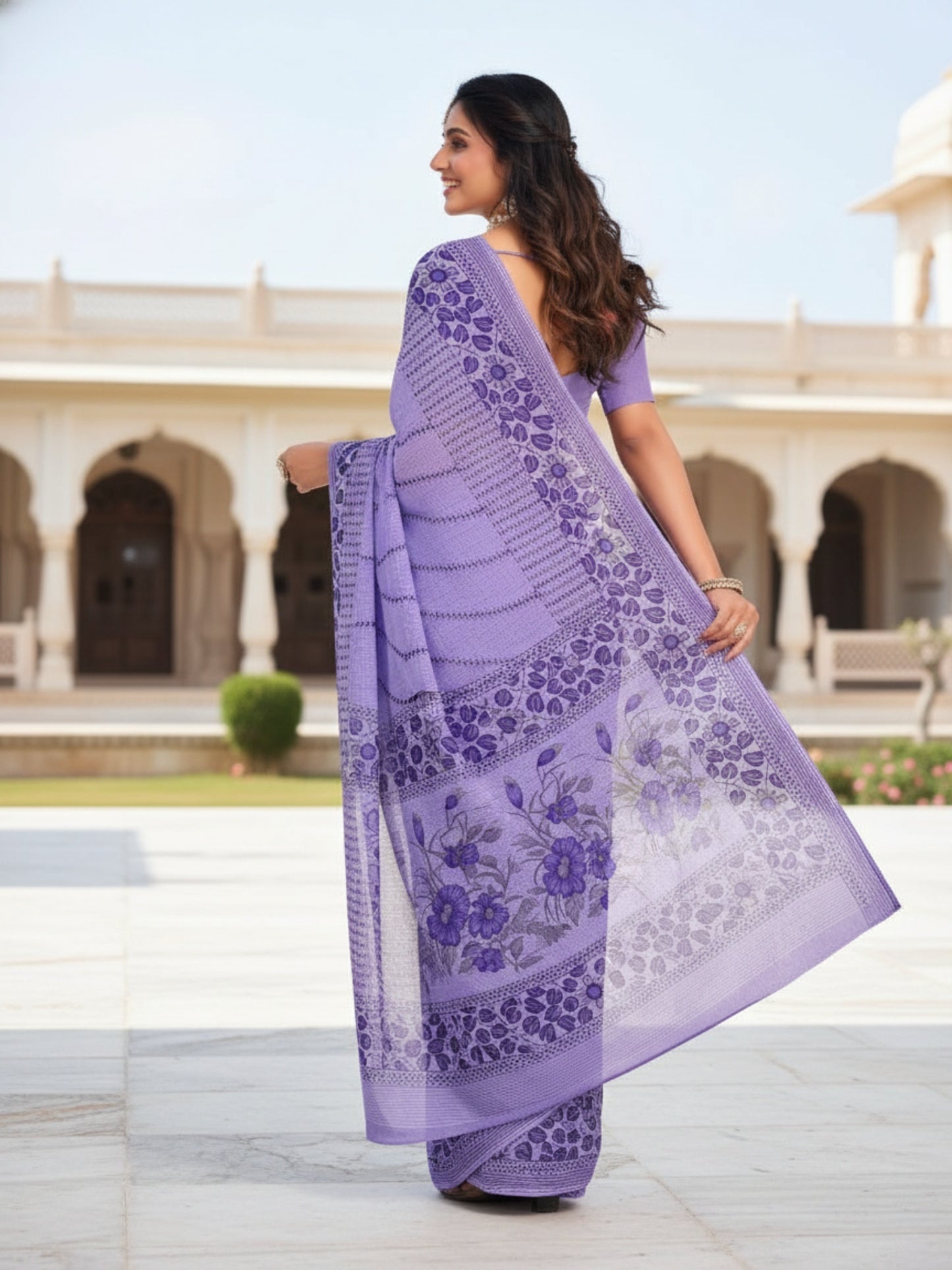 Pure Cotton Saree for Women Soft Lightweight Printed Daily Wear Traditional Casual Office Wear Saree