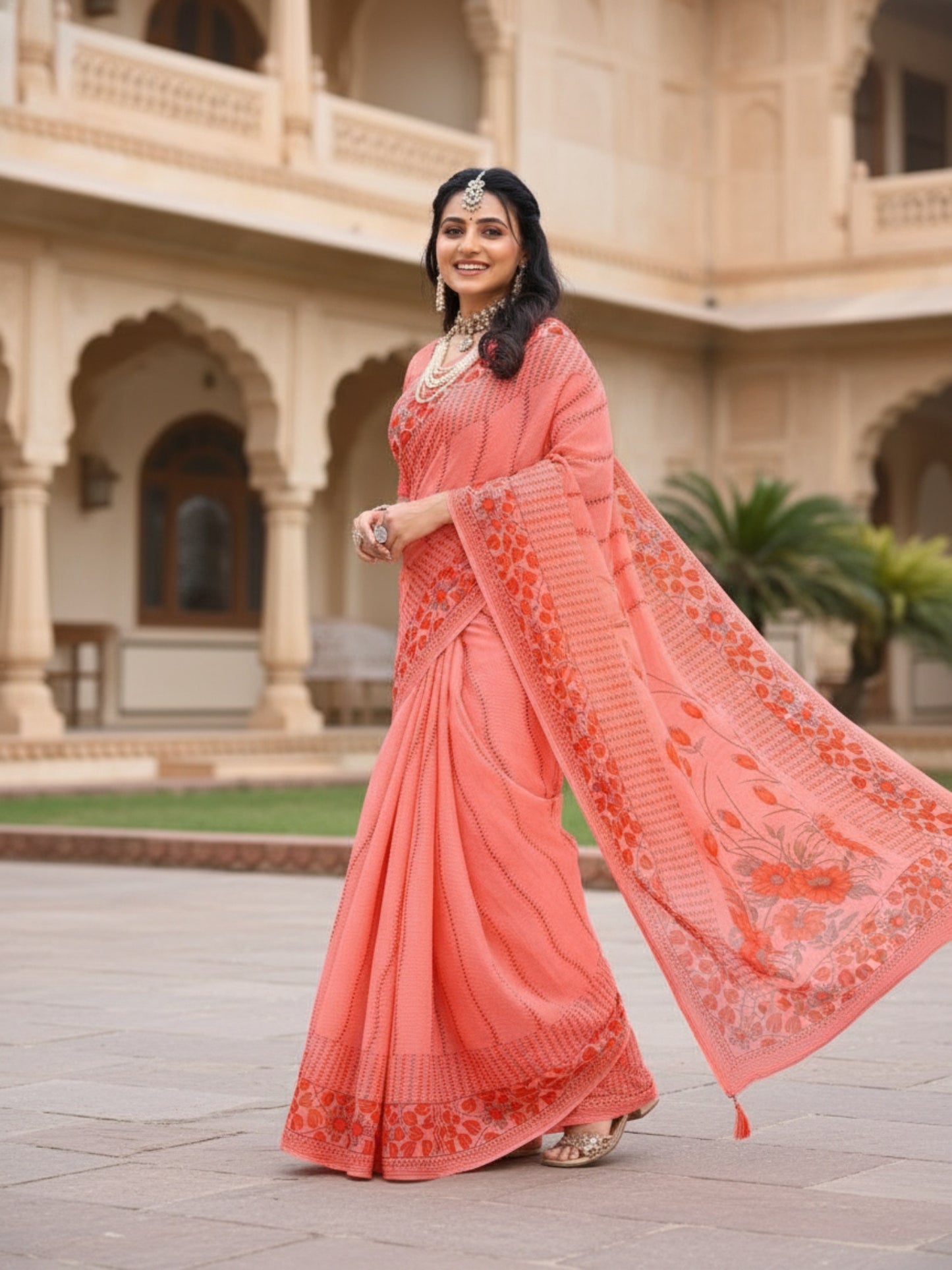 Pure Cotton Saree for Women Soft Lightweight Printed Daily Wear Traditional Casual Office Wear Saree