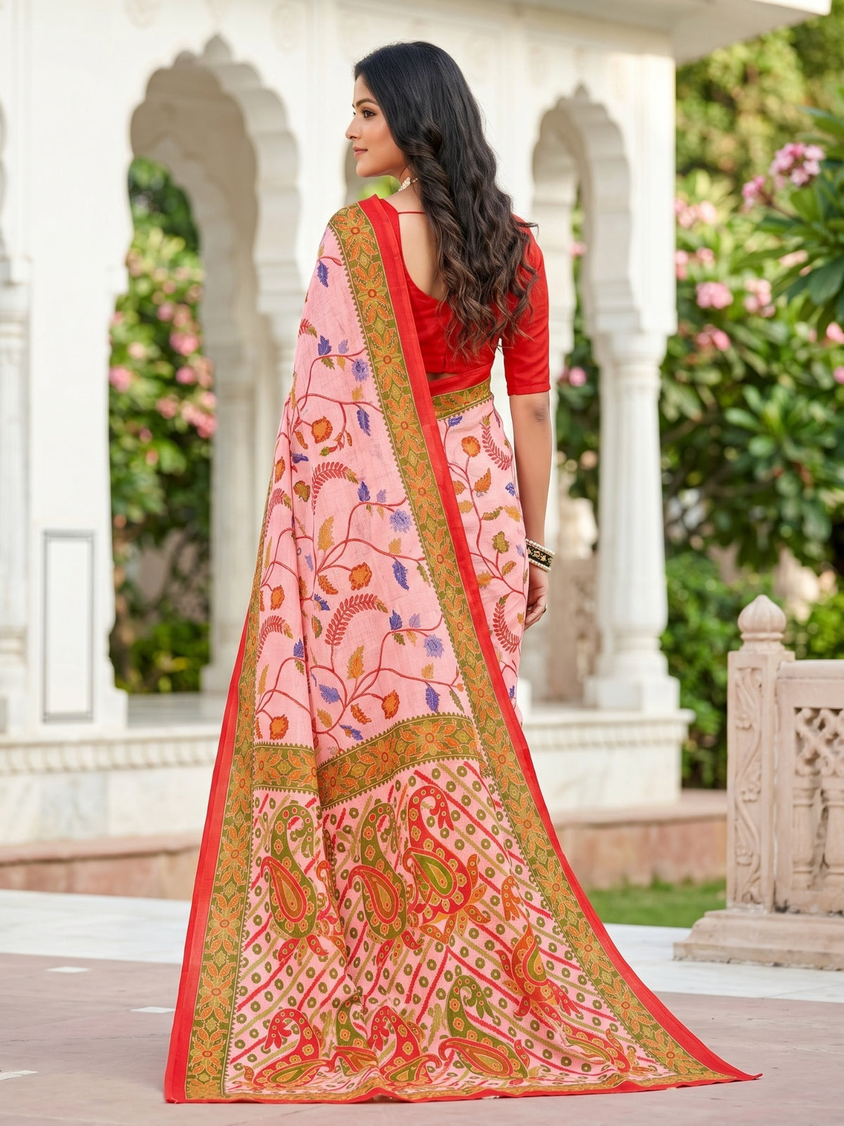 Pure Cotton Saree for Women Soft Lightweight Printed Daily Wear Traditional Casual Office Wear Saree