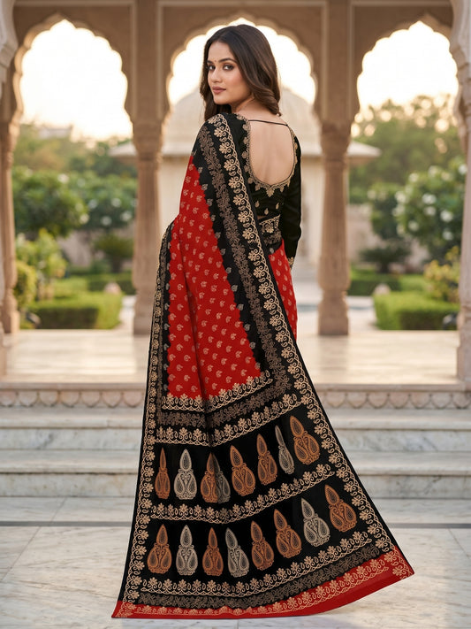 Pure Cotton Saree for Women Soft Lightweight Printed Daily Wear Traditional Casual Office Wear Saree
