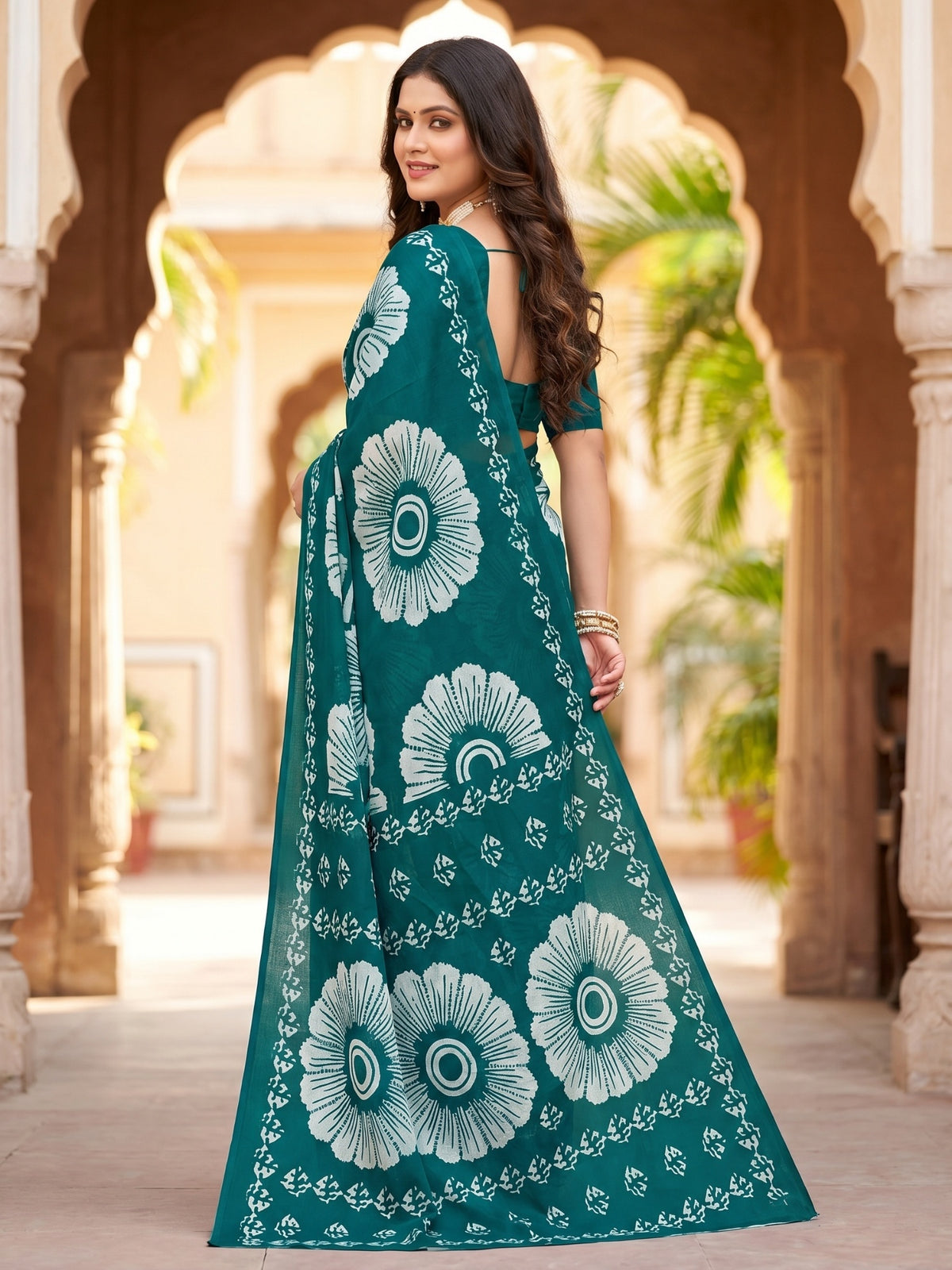 Pure Cotton Saree for Women Soft Lightweight Printed Daily Wear Traditional Casual Office Wear Saree