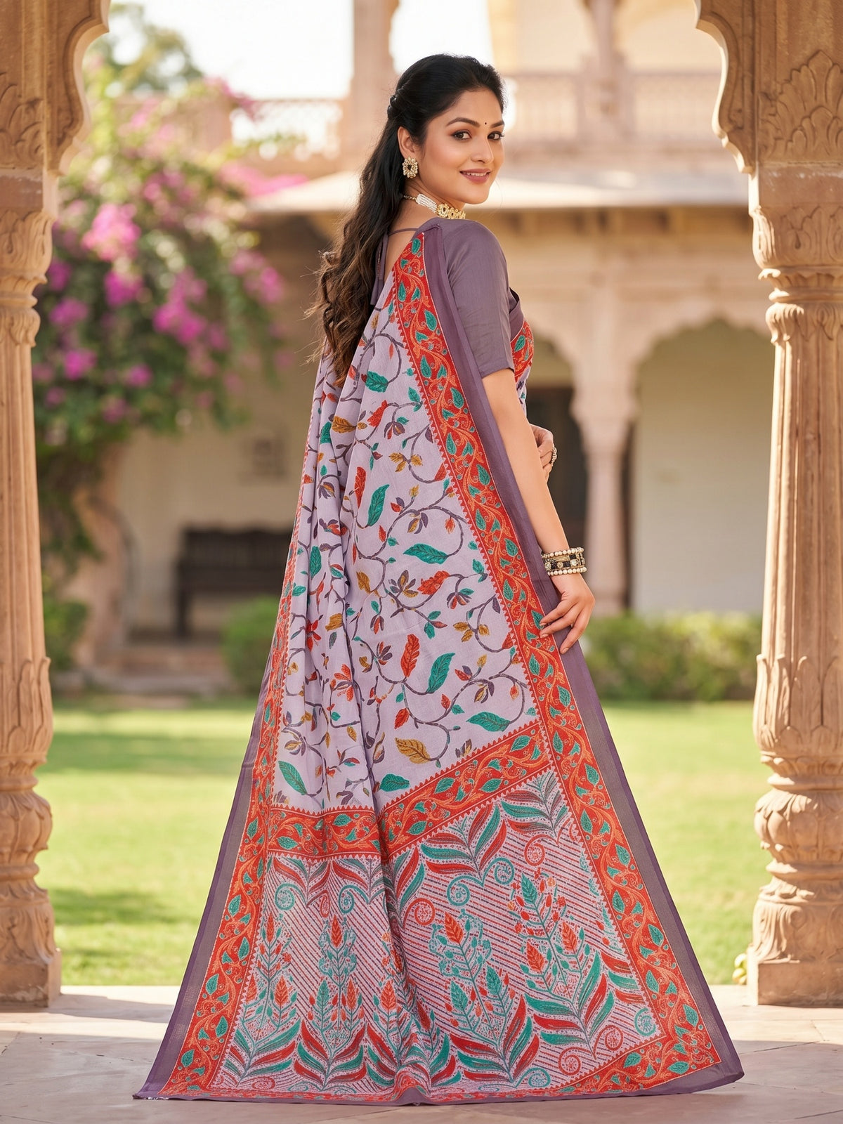 Pure Cotton Saree for Women Soft Lightweight Printed Daily Wear Traditional Casual Office Wear Saree