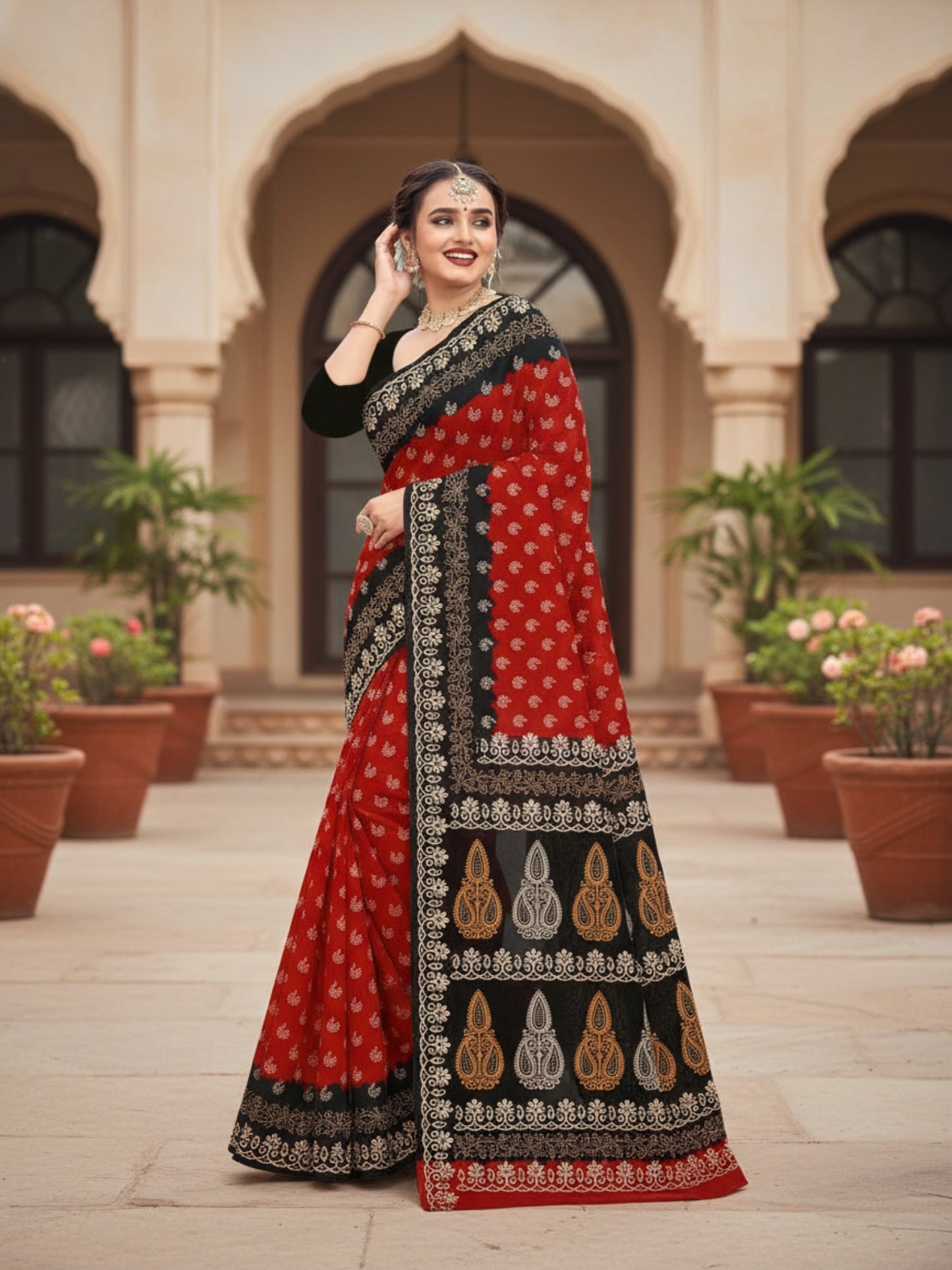 Pure Cotton Saree for Women Soft Lightweight Printed Daily Wear Traditional Casual Office Wear Saree