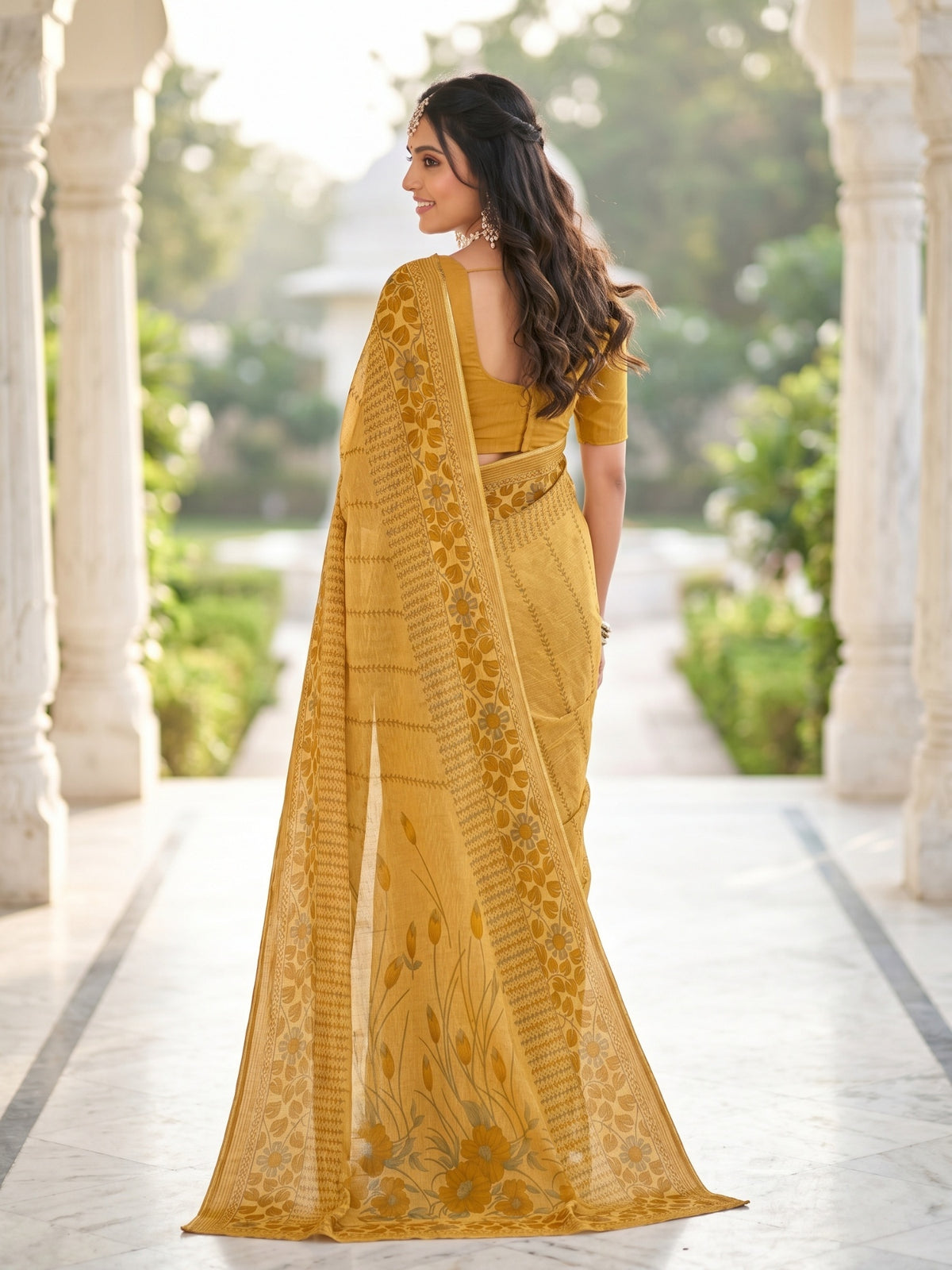 Pure Cotton Saree for Women Soft Lightweight Printed Daily Wear Traditional Casual Office Wear Saree