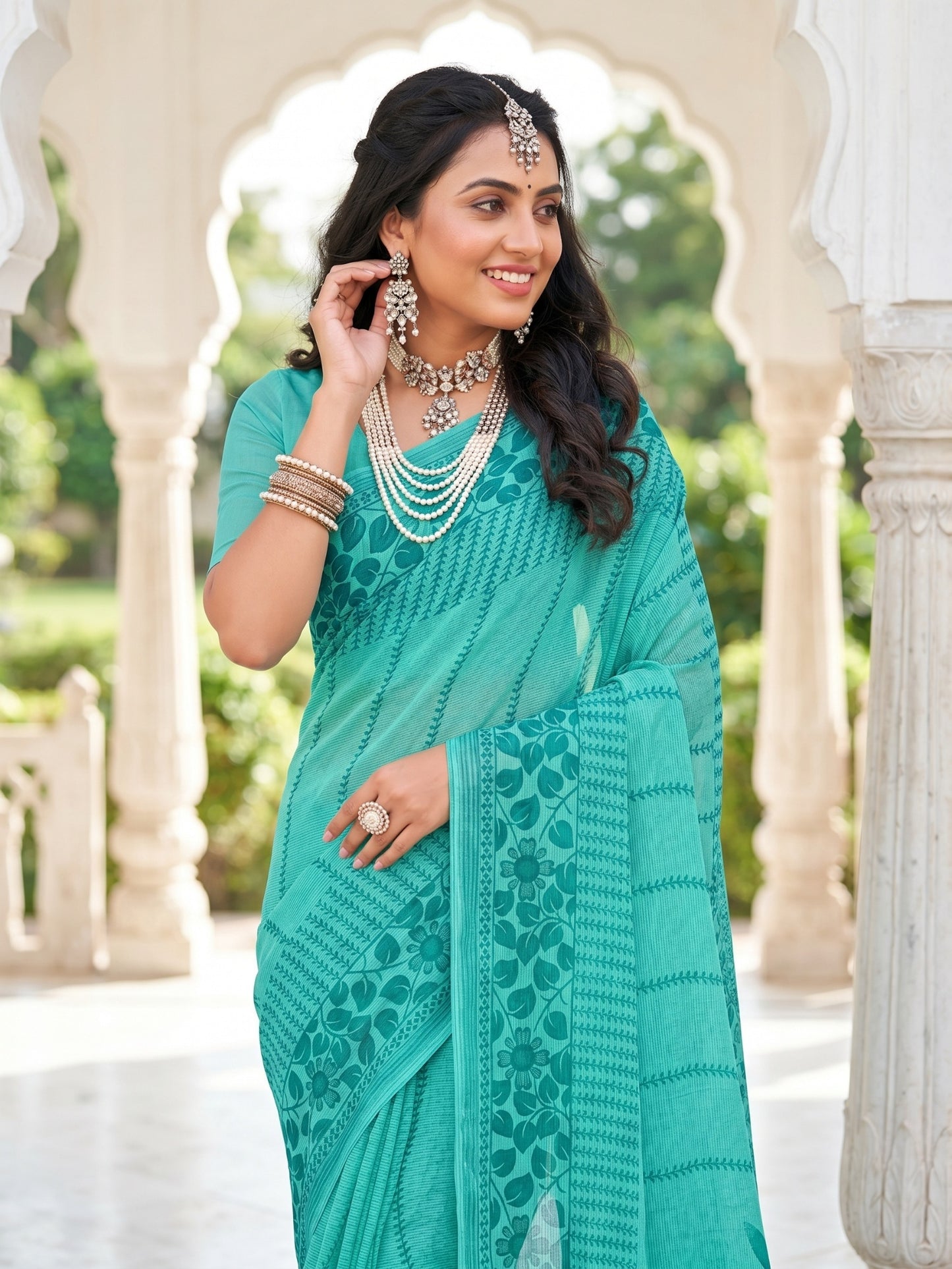 Pure Cotton Saree for Women Soft Lightweight Printed Daily Wear Traditional Casual Office Wear Saree