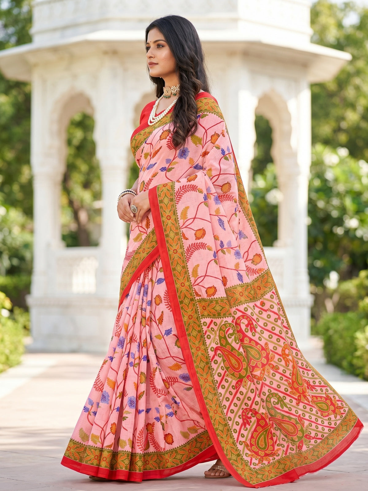 Pure Cotton Saree for Women Soft Lightweight Printed Daily Wear Traditional Casual Office Wear Saree