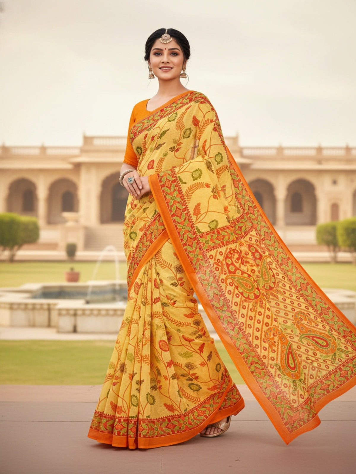 Pure Cotton Saree for Women Soft Lightweight Printed Daily Wear Traditional Casual Office Wear Saree