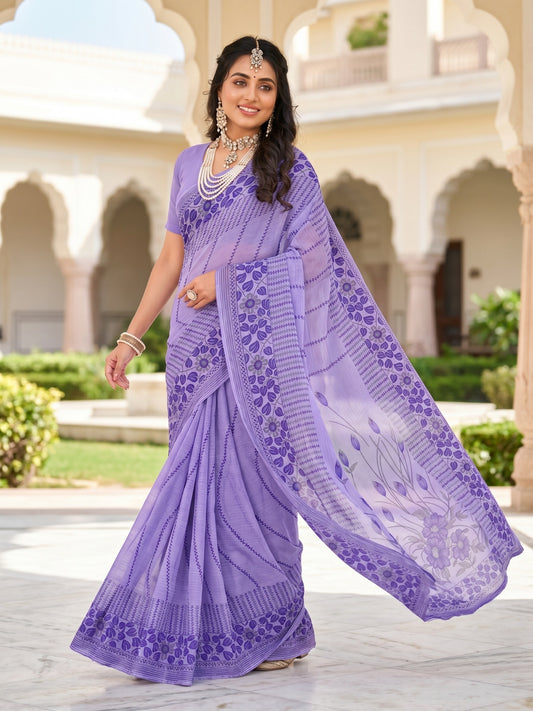 Pure Cotton Saree for Women Soft Lightweight Printed Daily Wear Traditional Casual Office Wear Saree