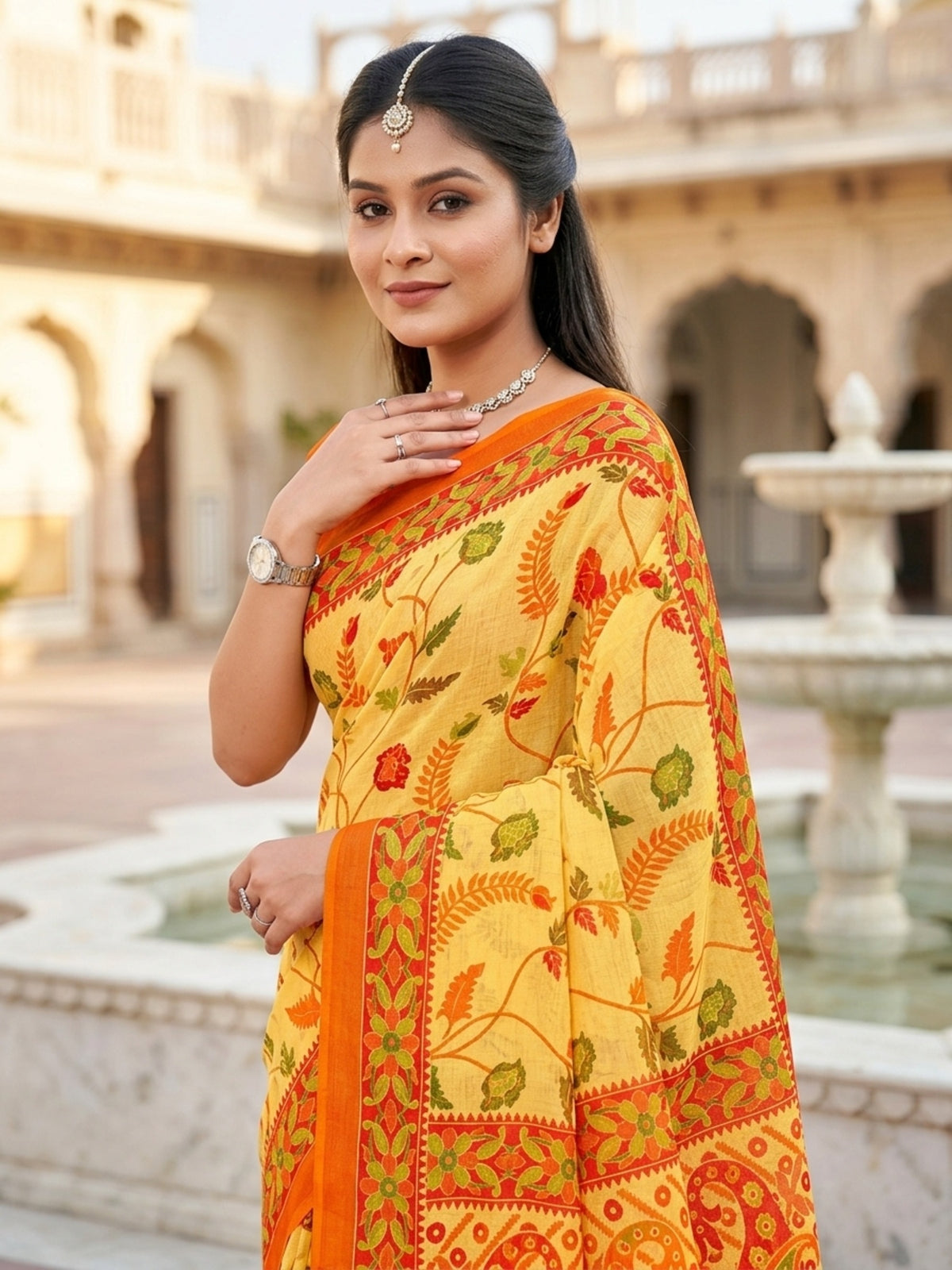 Pure Cotton Saree for Women Soft Lightweight Printed Daily Wear Traditional Casual Office Wear Saree