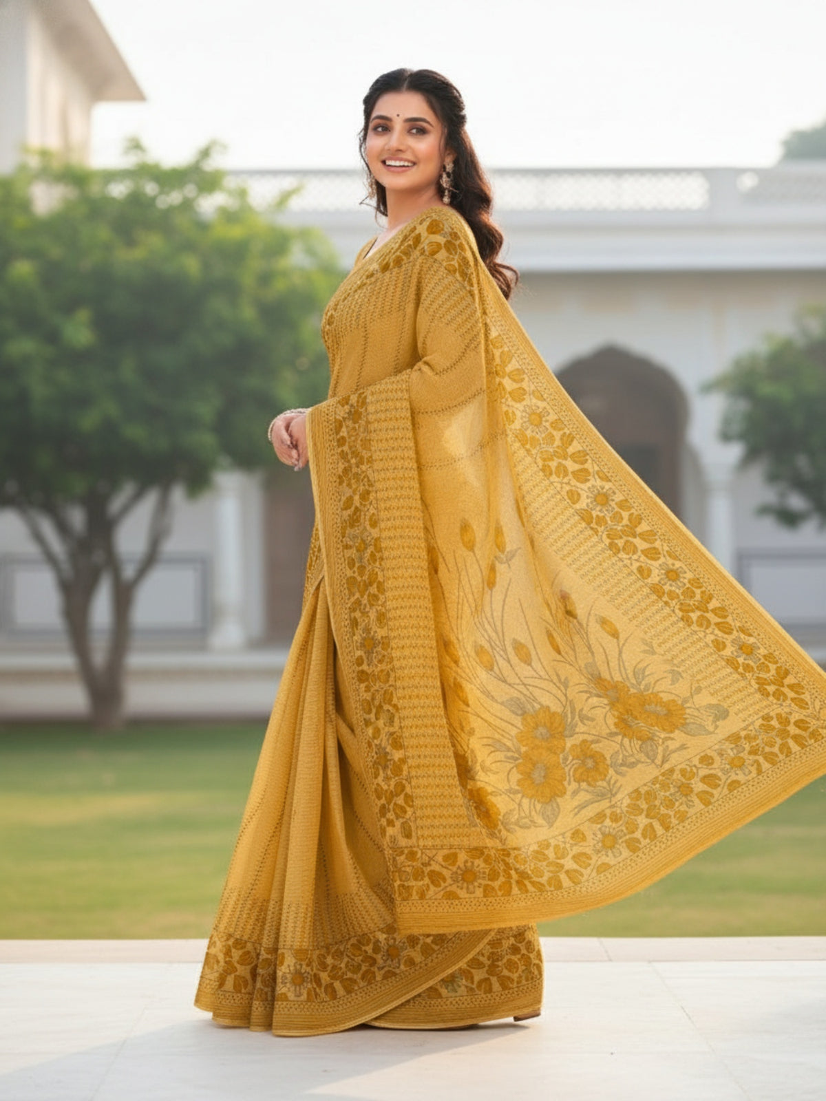 Pure Cotton Saree for Women Soft Lightweight Printed Daily Wear Traditional Casual Office Wear Saree