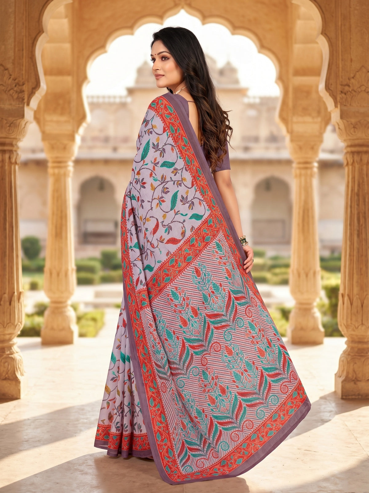 Pure Cotton Saree for Women Soft Lightweight Printed Daily Wear Traditional Casual Office Wear Saree