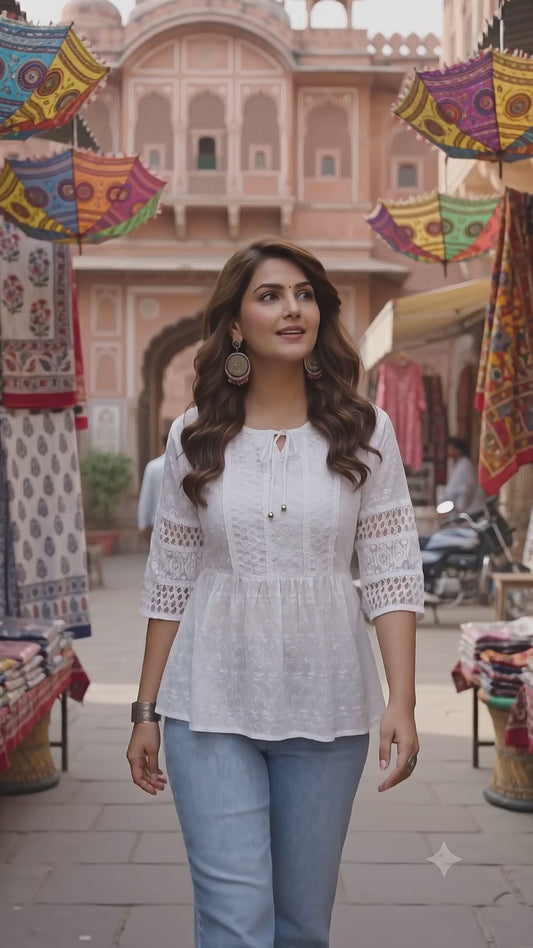 Minu Kurti Priya White