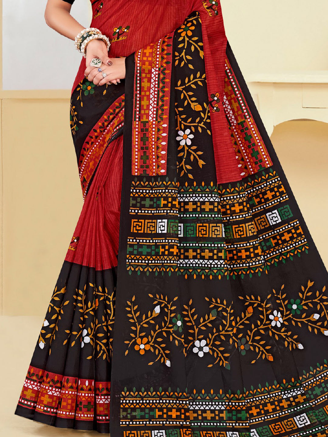 MINU SAREE SUNHERI COTTON V-4 38713