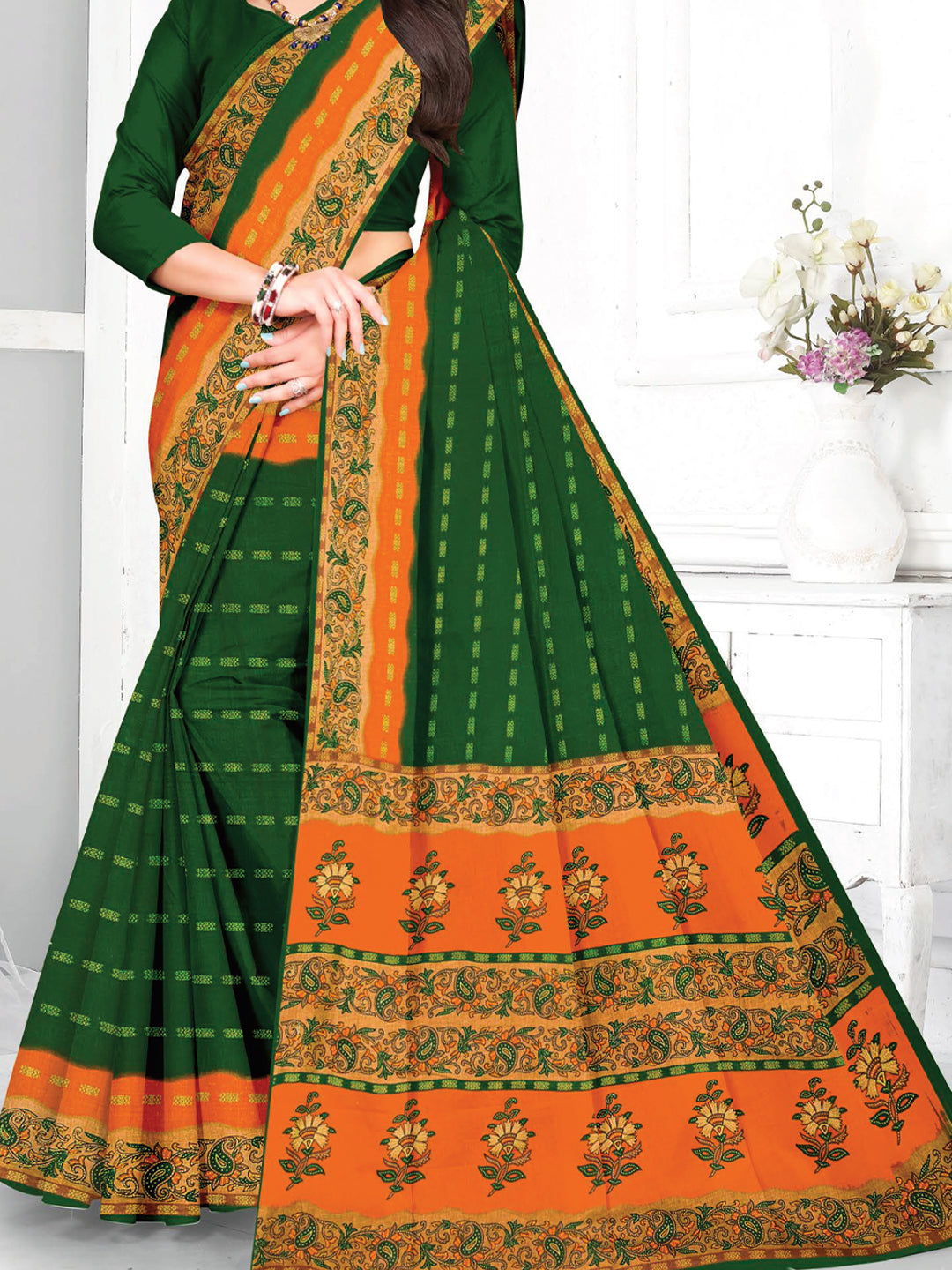 MINU SAREE HEER RED GOLD 3066