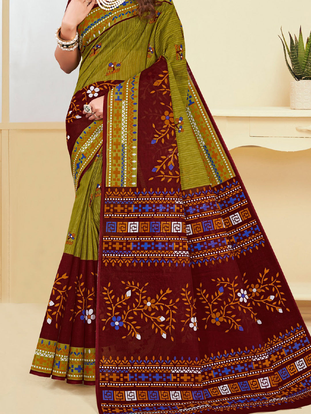 MINU SAREE SUNHERI COTTON V-4 38702