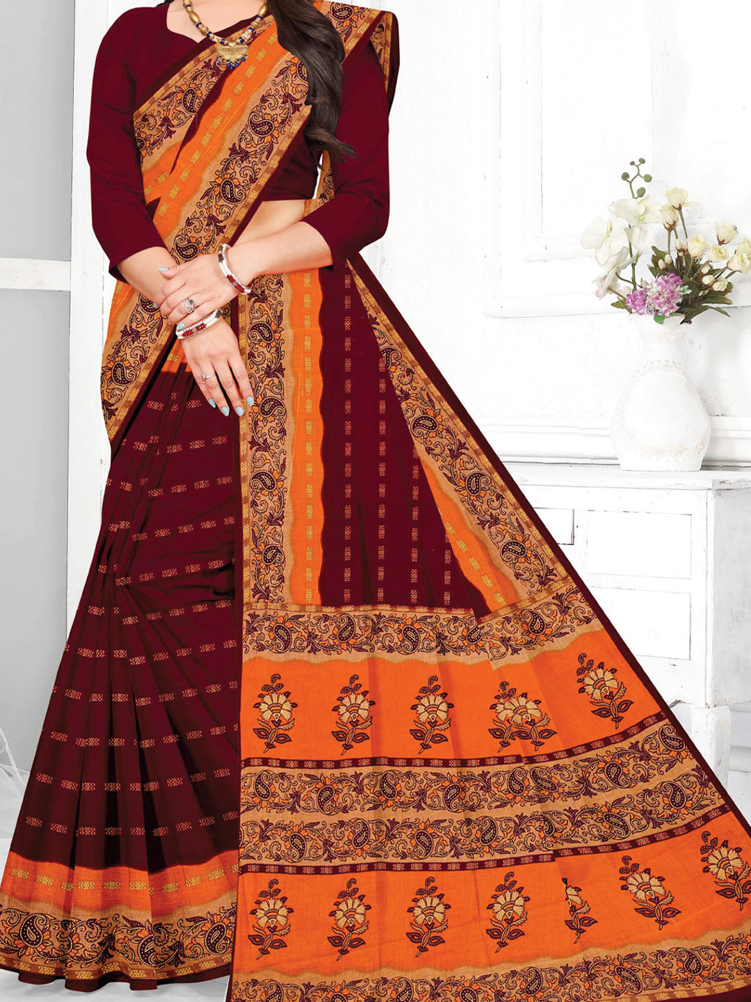 MINU SAREE HEER RED GOLD 3011