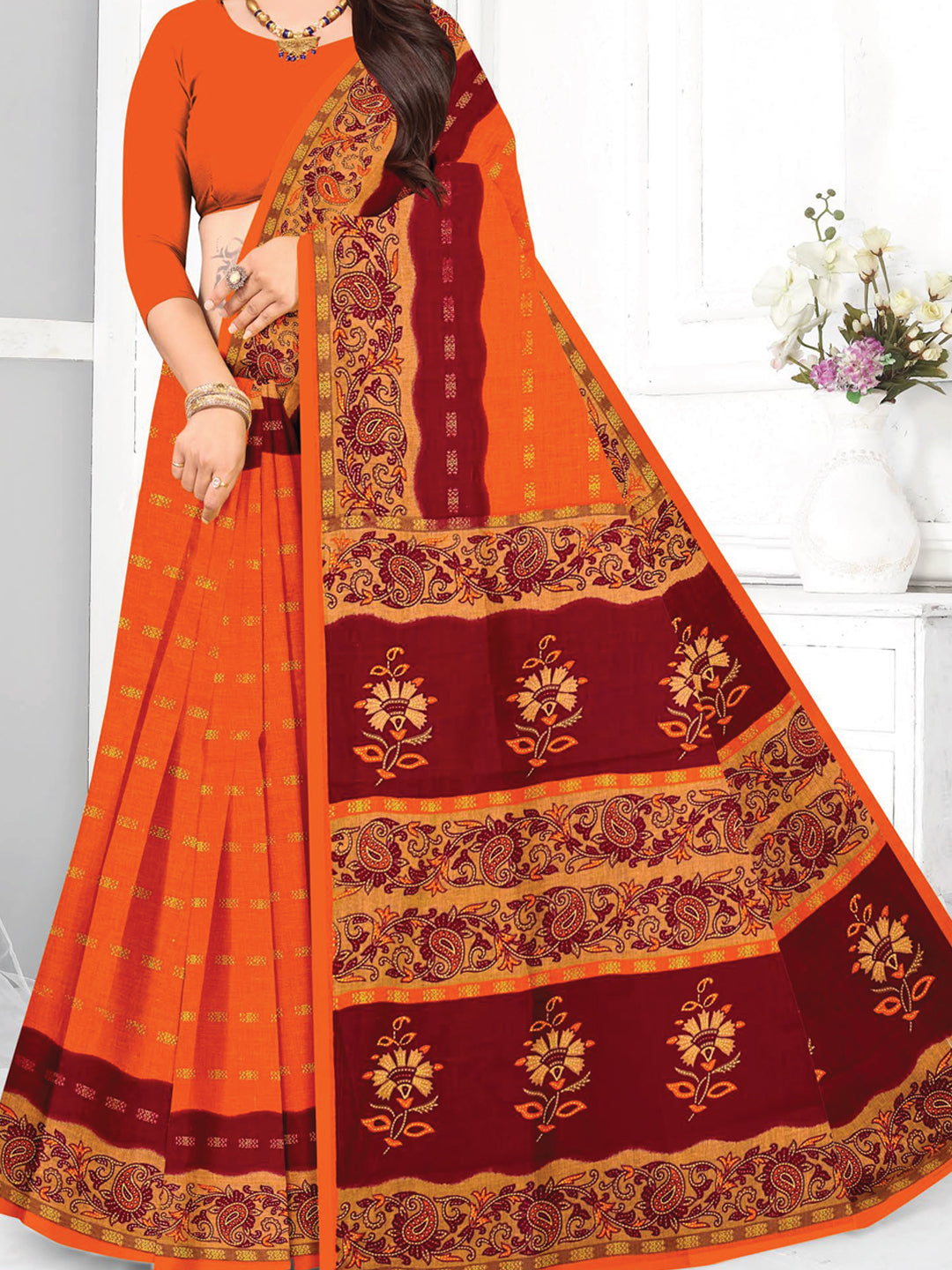 MINU SAREE HEER RED GOLD 3077